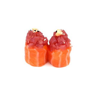 Gunkan salmão e atum (2 unid.)