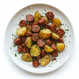 Patate della casa con wurstel
