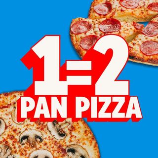 1=2 Pizzas Pan