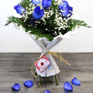 RAMO ROSAS AZULES MAMÁ 3000119