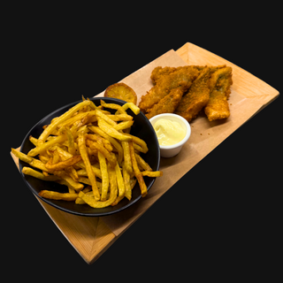 FISH & CHIPS CU CARTOFI PROASPETI PRAJITI (NECONGELATI)
