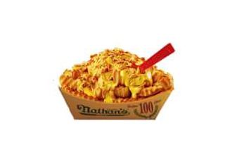 Картофель с сырным соусом и жареным луком (стандартная порция)