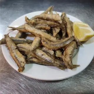 Ración boquerón frito.entrega caliente