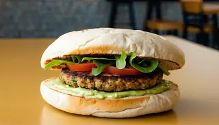 Hambúrguer Vegan no Prato