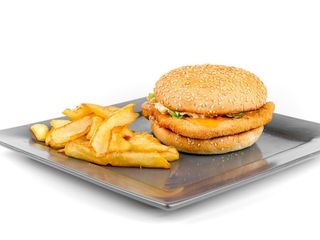 Crispy chicken burger