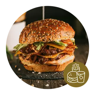 Bros smash burger + domaći krumpirići + Coca cola