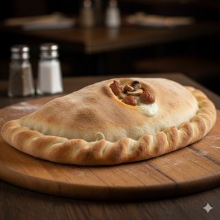 Calzone fior di latte funghi champignon salsiccia