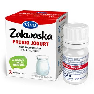 Jogurt domowy PROBIO jogurt żywe kultury bakterii probiotyk opakowanie 2 x 1g ZAKWASKI VIVO