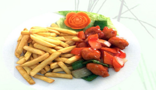 135. Pollo Agridulce Con Patatas