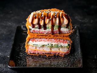 Суші  бургер з креветкою (370грамм)