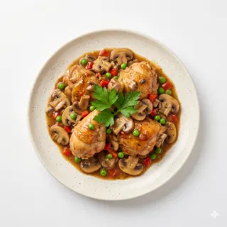 Pollo Con Champiñón