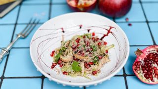 Chicken Salad with Pomegraned and walnuts