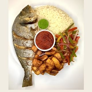 Attieké Poisson + Alloco