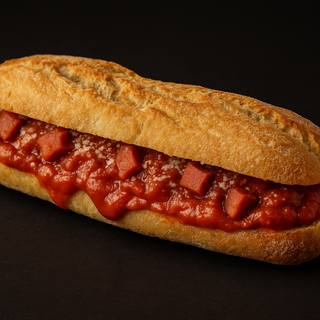 Bocadillo con salsa amatriciana 