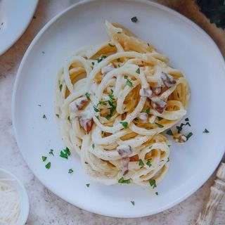 Pasta en salsa carbonara