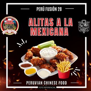 ALITAS A LA MEXICANA CON PATATAS FRITAS