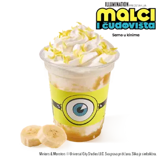 Minions Shake sa šlagom i banana mrvicama 300 ml