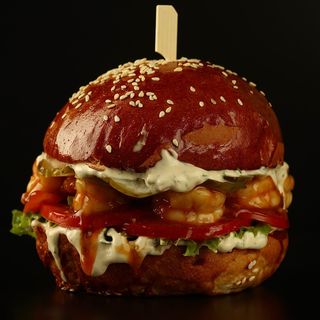 Бургер креветками