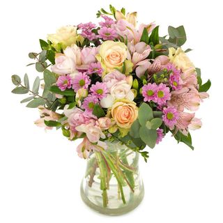 Buchet cu flori pastelate