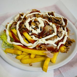 Piatto kebab carne e verdure