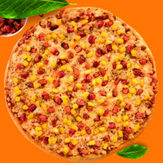 Pizza Cornbacon Mozzarella, Frango, Bacon e Milho
