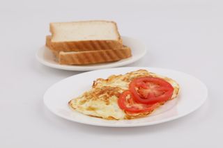 2 Fried eggs and bread