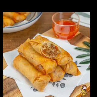 Tapa De Rollitos De Primavera De Pollo Y Verduras