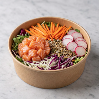Insalatone con tartare di salmone
