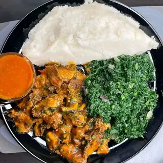 Matumbo + sima/ugali +greens