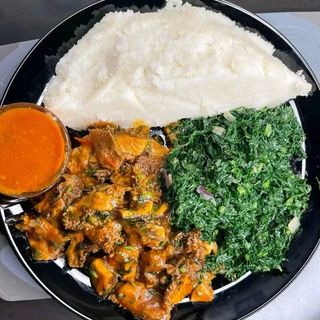 Matumbo + sima/ugali +greens