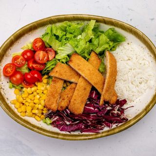 Poke bowl crispy chicken