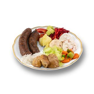 Конски суджук с две гарнитури (420г)