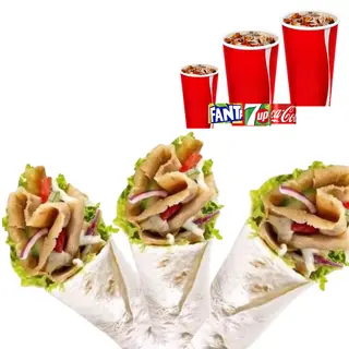 3 Durum Kebab Combo