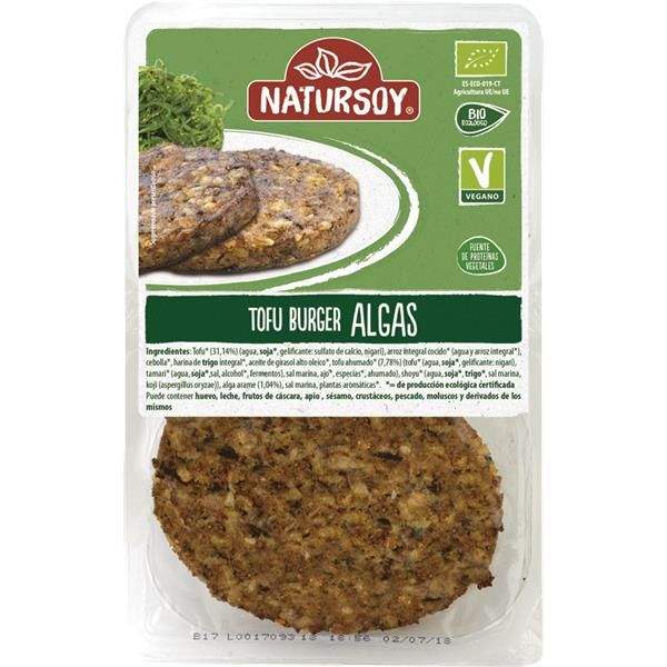 Burguer De Tofu De Algas Biológico 160 Gramas Natursoy