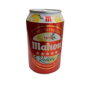 Cerveza Mahou Radler con zumo de limón 0.33