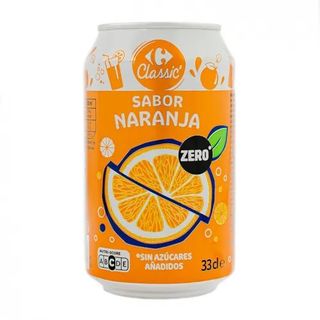 Refresco Con Gas Naranja Zero Carrefour Lata 33 Cl.