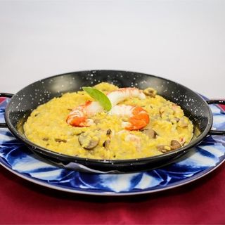 Risotto Con Setas Y Langostinos