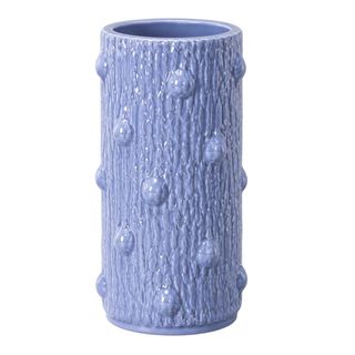 Textured Periwinkle Glass Vase