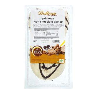 Palmera Con Chocolate Blanco Airos sin Gluten 150 Gr.