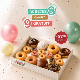 8 Assorted donuts = 9 Mini donuts Offerts