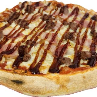 Pizza Barbacoa, Ternera, Cebolla Y Bacon (32 Cm.)