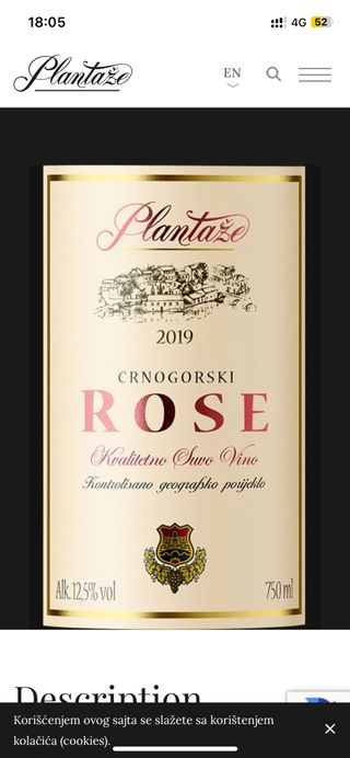 Rose Plantaže 0,75l
