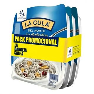 Gula Del Norte Angulas Aguinaga Pack 3x200 Gr.