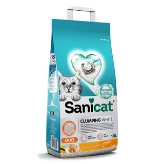 SANICAT White Vanilla&Mandarina, grudajući mineral pijesak za mačke, mirisni 10l (KOD PSANCLWD010L31)