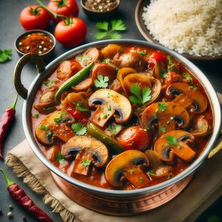 Mushroom Kadai (Vegano)