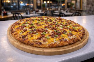 Pizza Chedar Y Bacon (8 Porciones)