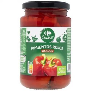 Pimiento Morrón Entero Asado Carrefour 220 Gr.