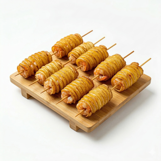 Crevete cu spirala de cartof