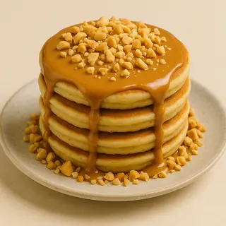 Tortita con crema de cacahuete