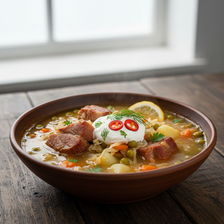 Ciorba ardeleneasca de varza cu afumatura